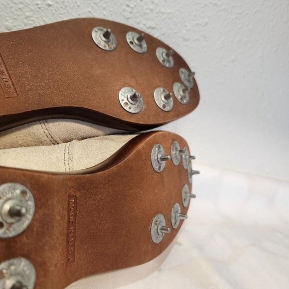 Vintage Senator Suede Golf Cleats‎ Women's 6.5M Saddle Shoe Kilties Niche *Rare* - Picture 13 of 13